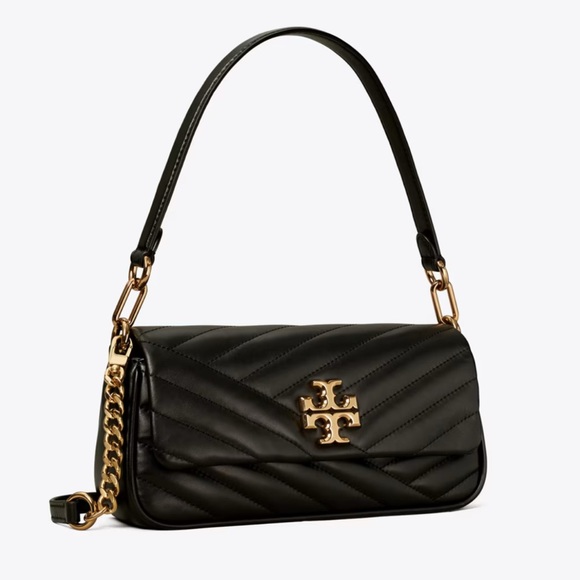 Tory Burch Handbags - TORY BURCH *NWT* Kira Chevron Small Flap Shoulder Bag in Black Quilted Leather